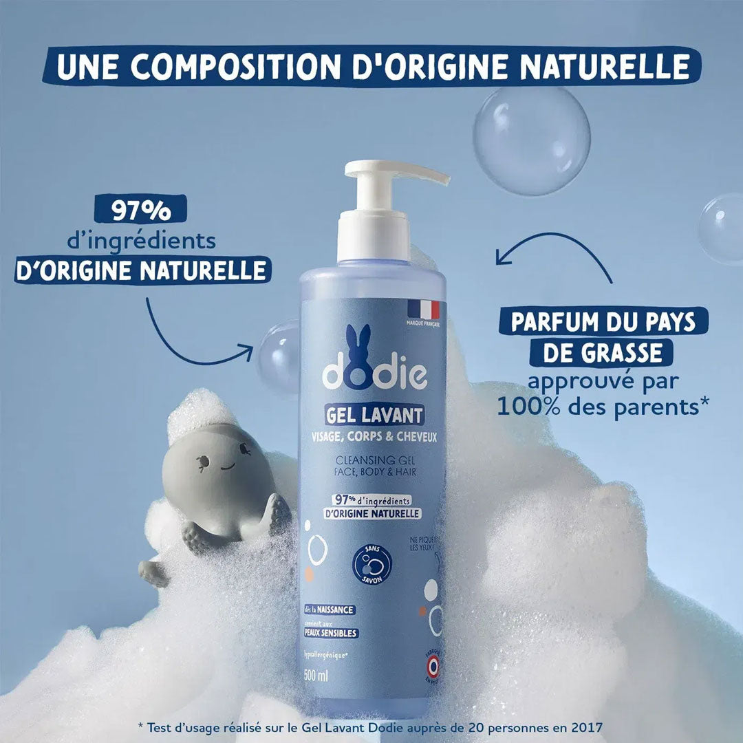 Gel lavant bébé DODIE 3 en 1 – 500ml
