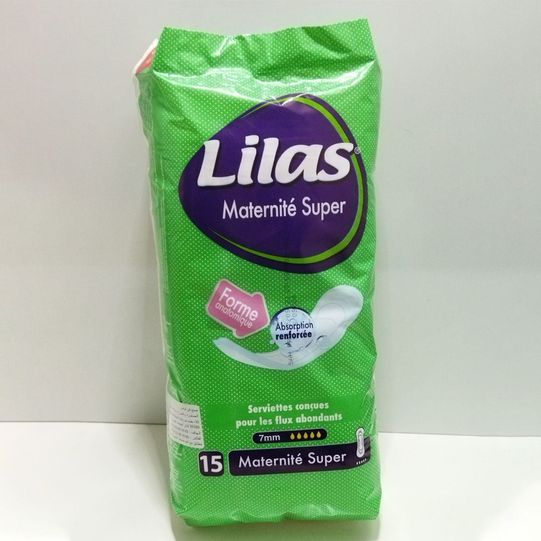 Serviettes hygiéniques Maternité x15 - Lilas