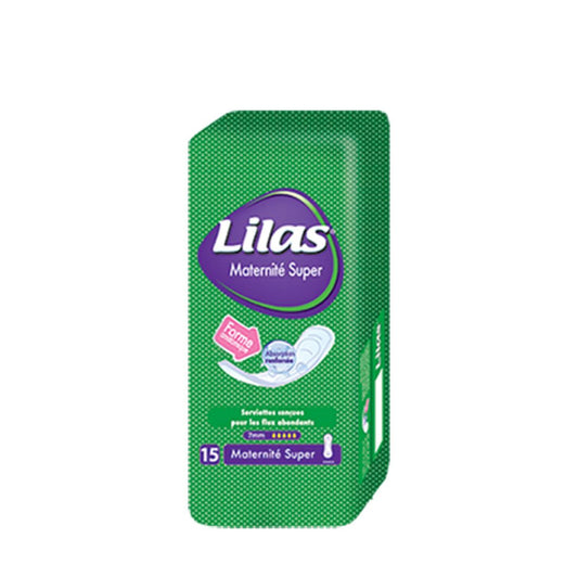 Serviettes hygiéniques Maternité x15 - Lilas